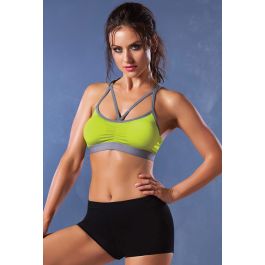 Seven Til Midnight Women's Perforated Sports Bra with Strappy Back